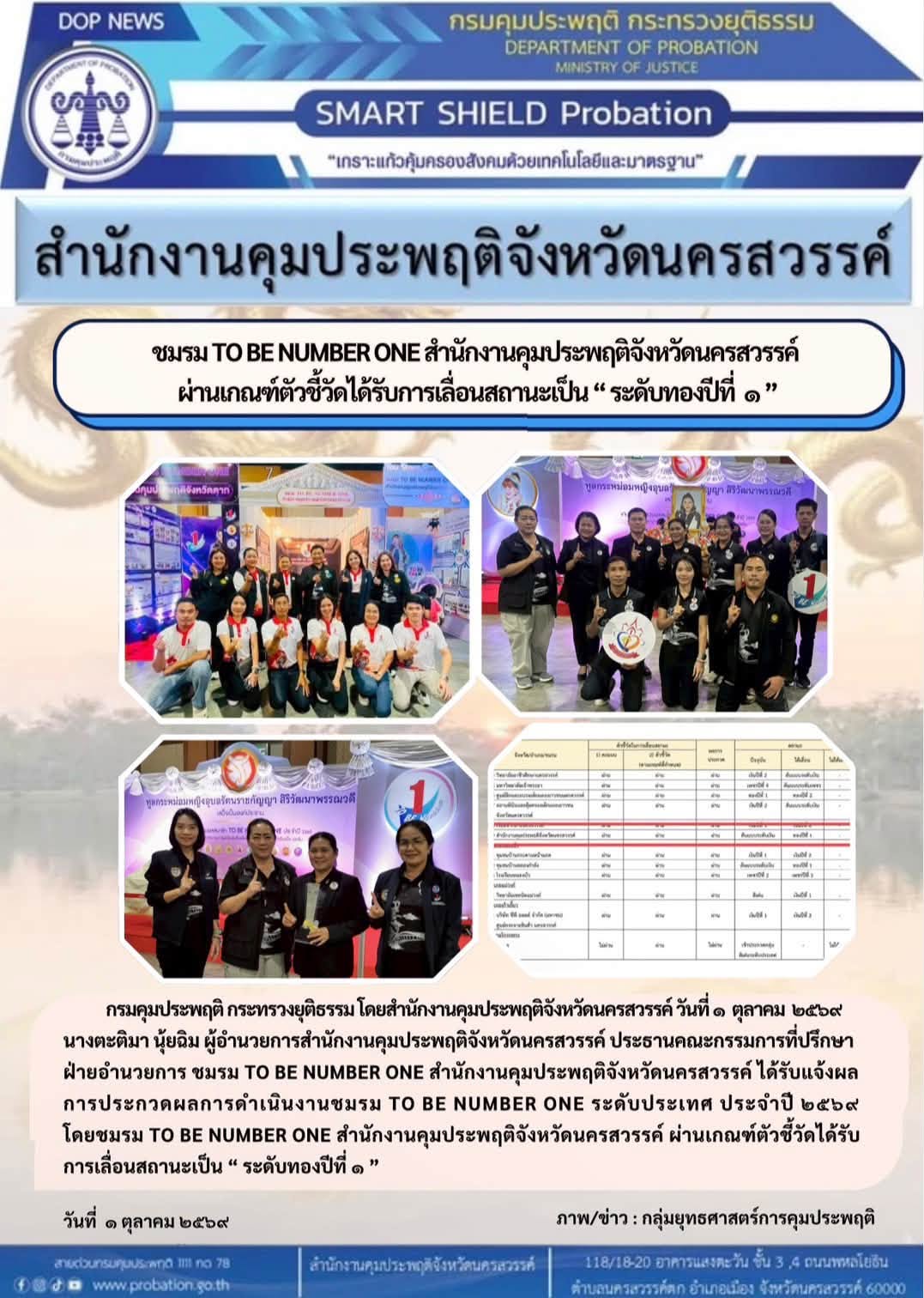 1 ตุลาคม 2569 TObe